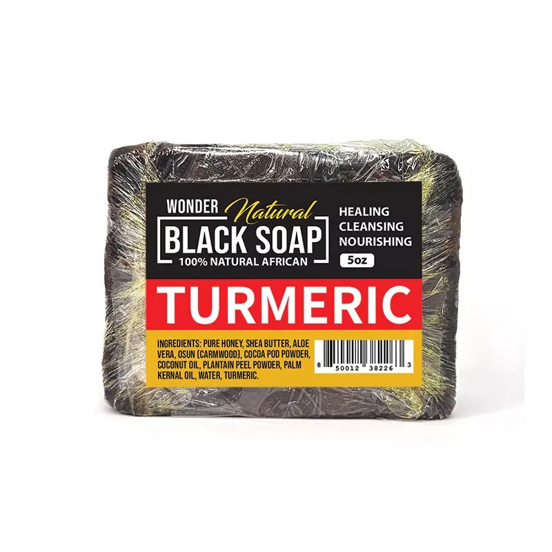 WONDERLOC Natural Black Soap with Turmeric 5 oz.