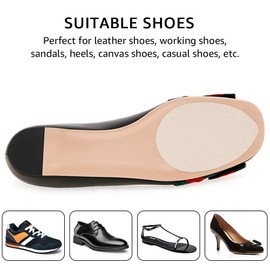 Dr. Shoesert Non-Slip Shoes Pads Adhesive Shoe Sole Protectors, High Heels Anti-Slip Shoe Grips (White - 2 Pieces)