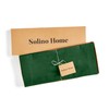 Solino Home Linen Pine Green Table Runner 90 Inches Long