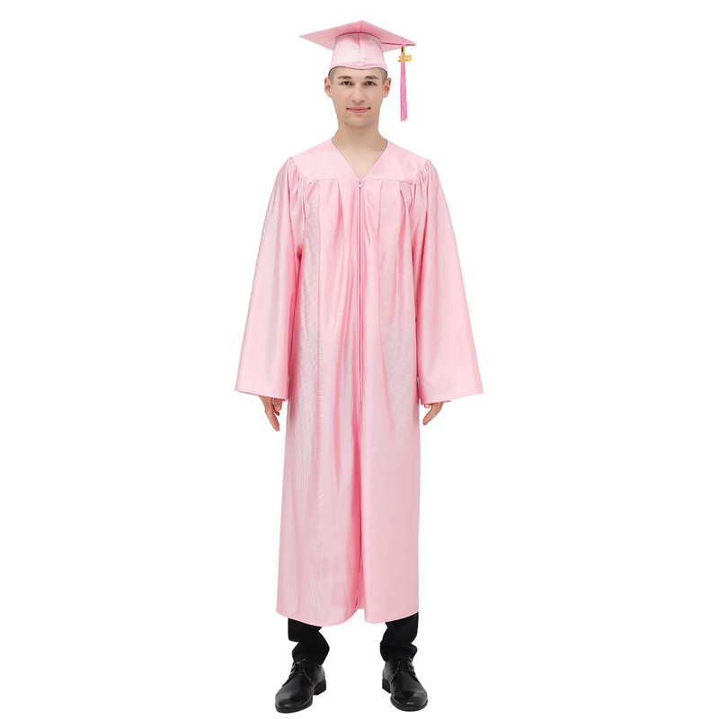 GraduationMall Shiny Graduation Cap and Gown with 2025 Tassel for