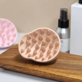 브러쉬 샴푸 통 실리콘 그립 지압 두피 안마기 마사지기 Brush Shampoo Container Silicon Grip Acupressure Scalp Massager