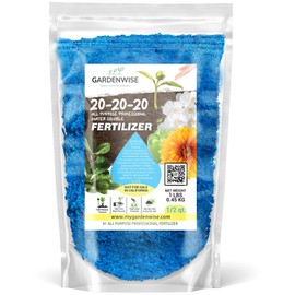 Gardenwise 20-20-20 Water-Soluble Fertilizer – Powder for Liquid Plant Food for Indoor & Outdoor Plants, Orchids, Vegetables, Lawns, Flowers – 20 20 20 Fertilizer 1/2 Quart (1 lb)