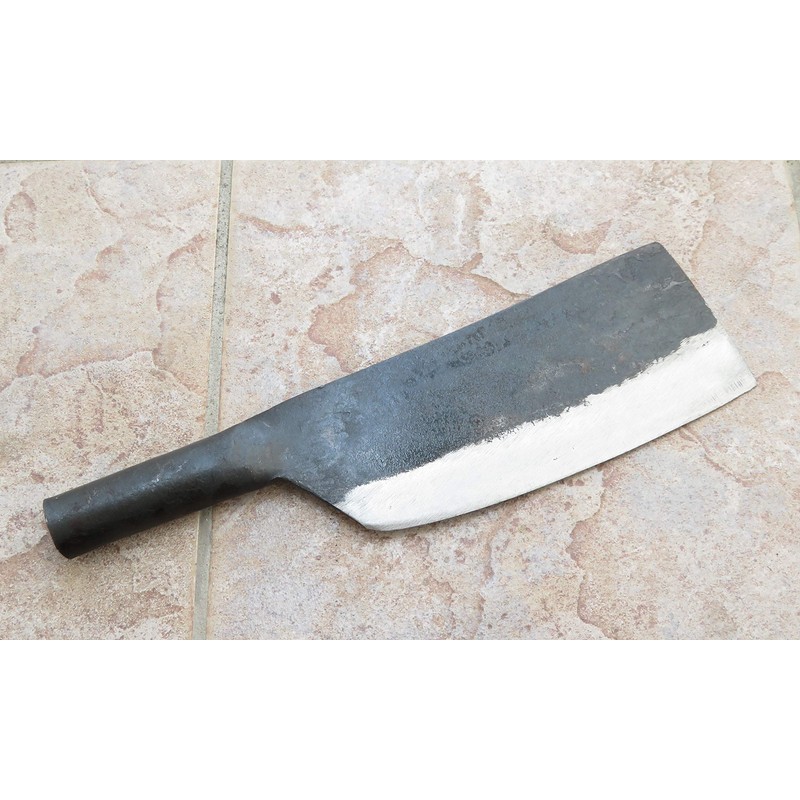 Crude - Chinese Style Carbon Steel Meat Cleaver, Super Sharp,