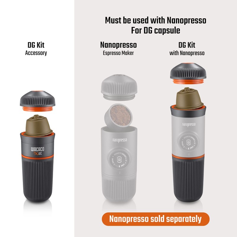 WACACO DG Kit, Zubehör für Tragbare Espressomaschinen Nanopresso, Kompatibel mit