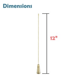 Aspen Creative 20516-42 Decorative Pull Chain, Antique Brass, 2 Count