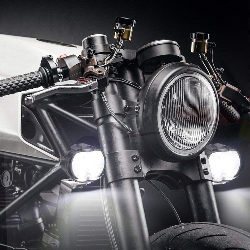 Aoling Motorcycle Fog Lamp, 12V Small LED Light, Bike Auxiliary
