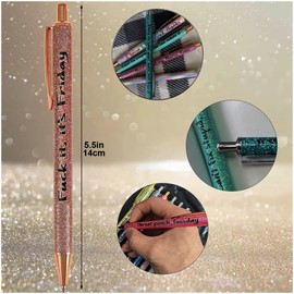 LALOCAPEYO 5PCS Funny Pens Swear Word Pens Set Funny Swear Word Pens Congrats Grad Pens, Spoof Fun Ballpoint Pen Set, Novelty Negative Positive Pens Funny Coworker Office Gifts (Stylish)