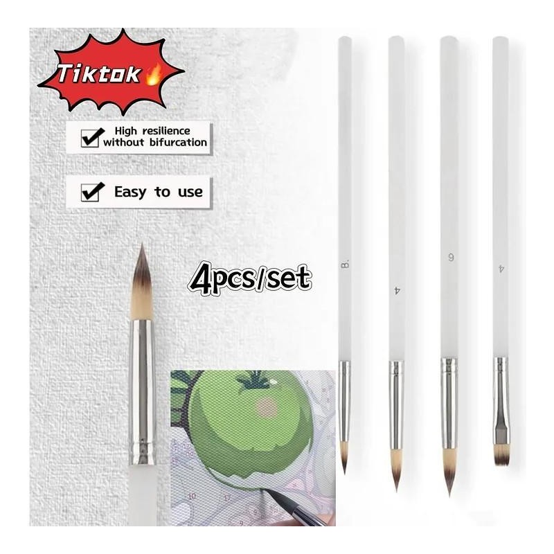 6PCS/Set Nylon Hair smoothly Brush Paint by numbers Art Materials:_Outlining