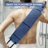 Double Sided Back Scrubber with Long Handle, Exfoliating Shower Brush