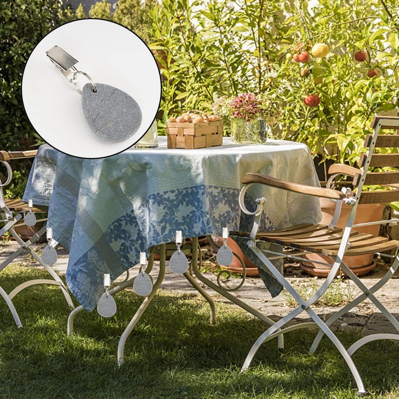 WHC Tablecloth Weights for Outdoor, Pack of 6 Tablecloth Clips