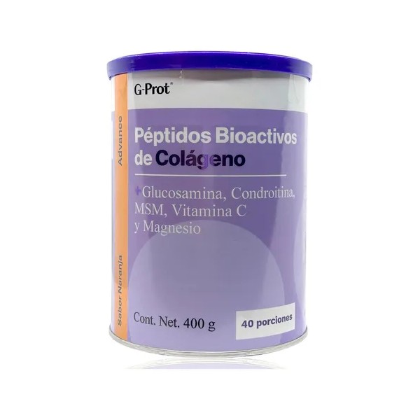 Péptidos De Colágeno Glucosamina Mg 400 G Naranja G-prot