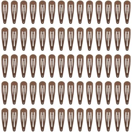 70 Pack Barrettes Women Metal 2 Inch Snap Hair Clips Accessories, Tuefuzy Brown Hair Barrettes, Non Slip Hair Clips for Girls, Kids, Teens, Women