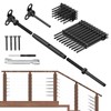 PLANTOP 20 Pairs 1/8" Black Cable Railing Kit, T316 Stainless