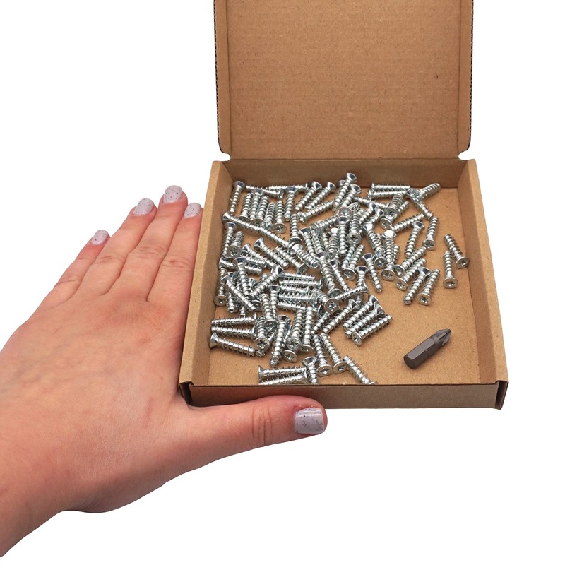 SKIR'CO (Pack of 100) Zinc Plated Euro Screws 5.0 x