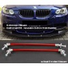 SDeelCase Red 9.5" Bumper Lip Splitter Diffuser Spoiler Struts Support
