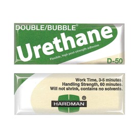 Hardman/Kalex #04022 - Double Bubble Urethane Adhesive Green/Beige-Label D50 High Shear Strength - 25-Pack