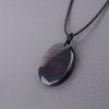 coai Mens Black Obsidian Stone Dragon Amulet Pendant Necklace