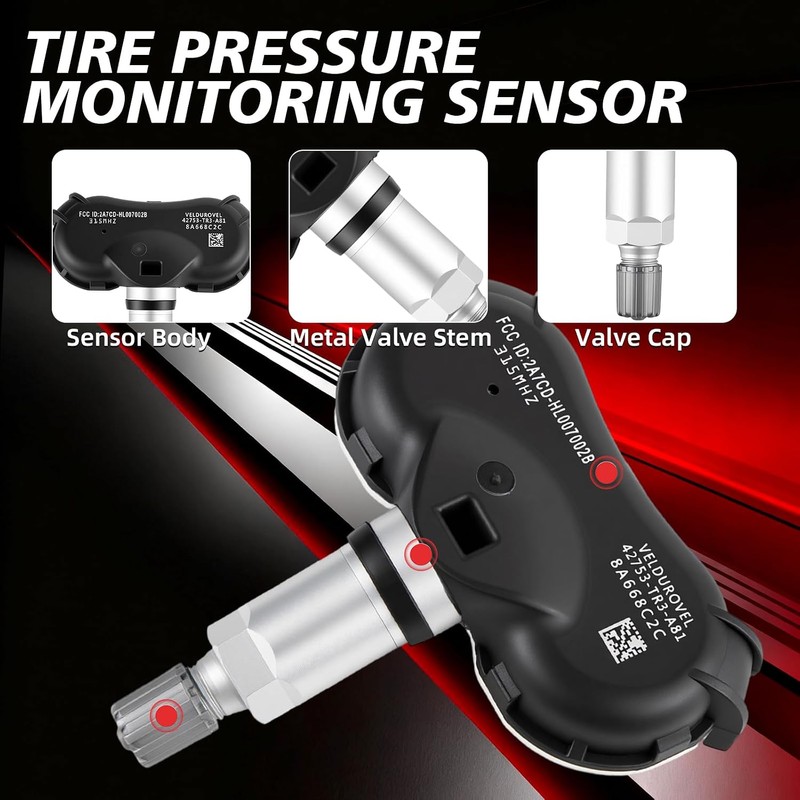 Sensor de monitoreo de presión de neumáticos preprogramado de 315