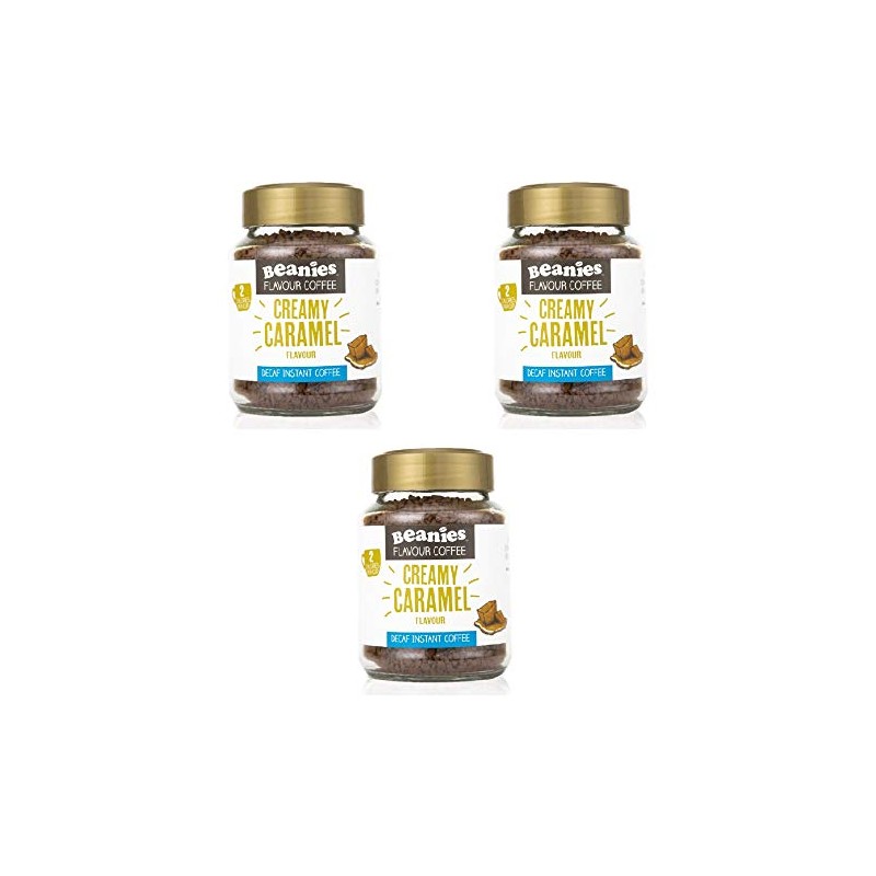 Beanies Decaf Creamy Caramel 50g Jars 3 Pack