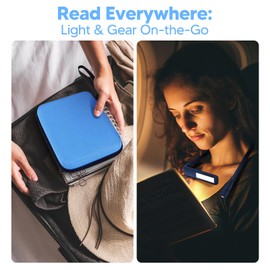 EastPin White LED Neck Reading and Crafting Lamp with Black Storage Case, Ideal for Book Lovers, Crafters, and Outdoor Enthusiasts, Perfect for Reading, Sewing, Camping, and Walking at Night