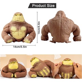 Gorilla Stress Relief Toy, Gorilla Stress Toy, Latex Monkey Gorilla Toys, Gorilla Figure for Stress Relief, Squishy Monkey, Anti-Stress Toy for Children and Adults
