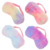 Beavorty 4sets Comfortable Sleep Mask Elastic Band Plush Eye Mask