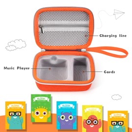 Hard Case Compatible with Yoto Mini Kids Audio Music Player, Travel Storage Case for Children Speaker Plays Audiobook Cards Radio,Orange