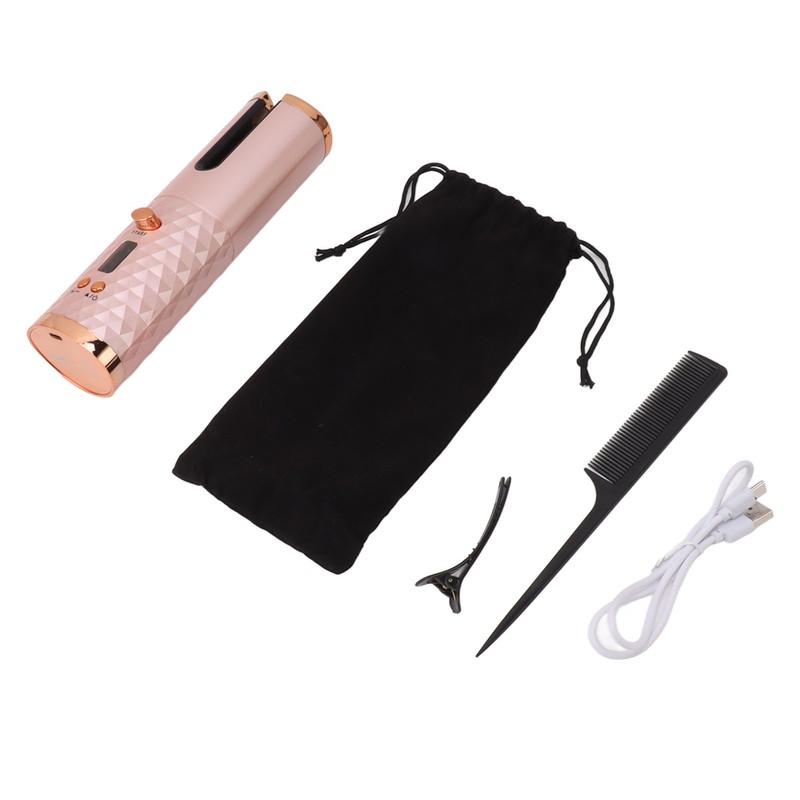 Cordless Automatic Hair Curler Fast Heating USB Rechargeable Portable Curling