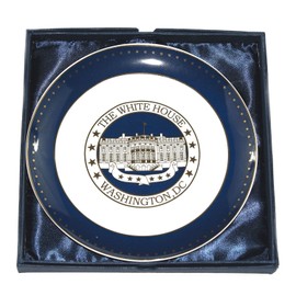 Stunning High-Class White House Plate with Display Stand