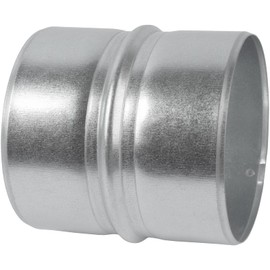 Vent Systems 4'' Inch Galvanized Steel Duct Connector - Round Ventilation Duct Extension - Metal Vent Coupler - Metal Hose Coupling - Galvanised Pipe Connector - Dryer Vent Connector