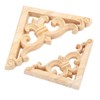 MUXSAM 6*6cm Wood Carving Decal Corner Wood Applique Decorative Moulding