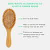 Regrowz Bamboo Paddle Hairbrush with Round Bristles - Detangle Hair