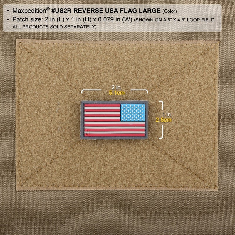 Maxpedition Reverse USA Flag Small (SWAT) Moral Patch