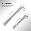 STAHONE 2-Piece Stainless Steel Pry Bar Scraper Set - 9-1/2"