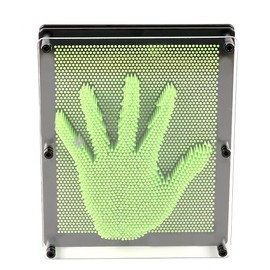 E-FirstFeeling 3D Pin Art Toy Extra Large 10" X 8" Pin Art Board Pin Impression Board Toy for Kids Adults - Green