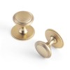 Goo-Ki 6 Pack Cabinet Knobs with Spacer Champagne Bronze Drawer