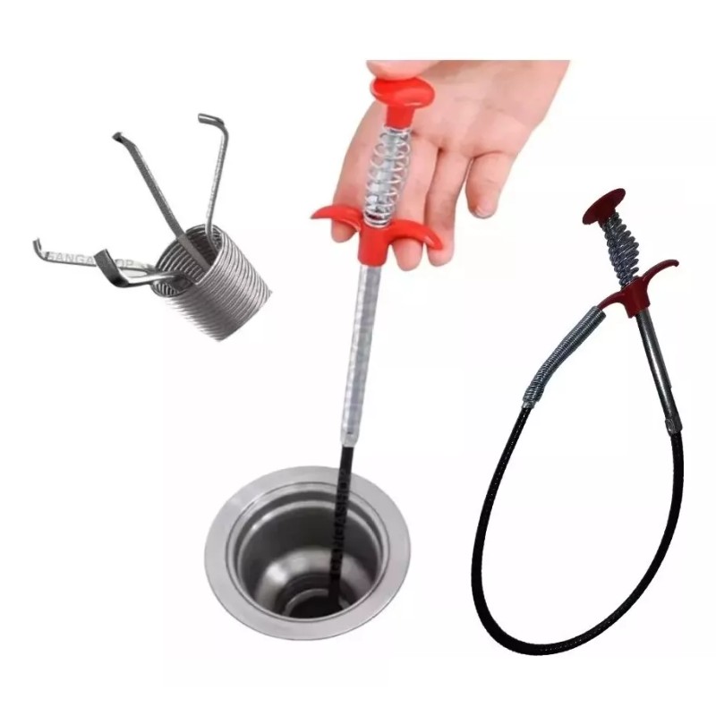 PINFLEX Destapador Drenaje Lavabo Tarja Con Pinza Flexible