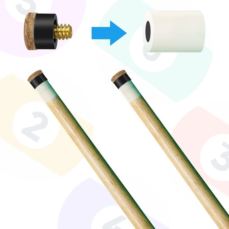 LICQIC 20 Pcs Pool Cue Tips Screw On, 10 mm