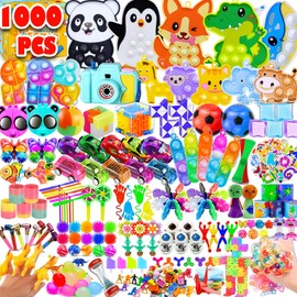 RALLYPANDA 1000+Party Favors for Kids Fidget Toys Pack Bulk Prize Box Treasure Box Goodie Bag Pinata Stuffers Carnival Prizes Classroom Rewards Fillers for Kids