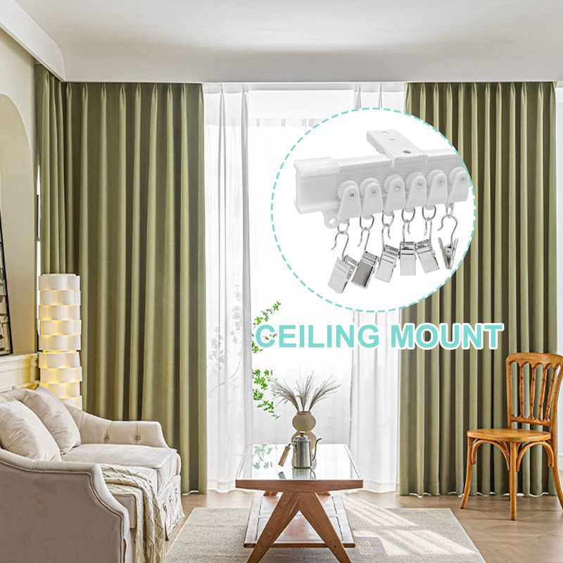 Ceiling Mount Brackets for Flexible Curtain Track Curtain Track Installation
