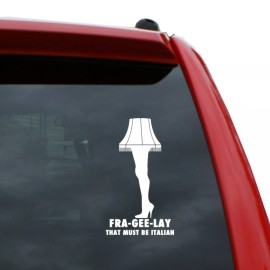 Black Heart Decals & More A Christmas Story - Leg Lamp Vinyl Decal | Color: White | 5" Tall