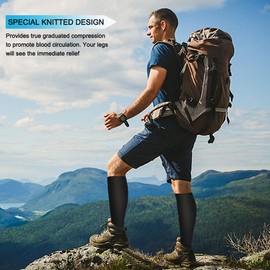 Graduated Copper Compression Socks for Men & Women Circulation 8 Pairs 15-20mmHg - Best for Running Athletic Cycling