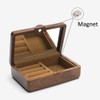 Shiwaki 4.7"x3.1"x1.6" Black Walnut Solid Wood Small Jewelry Storage Box