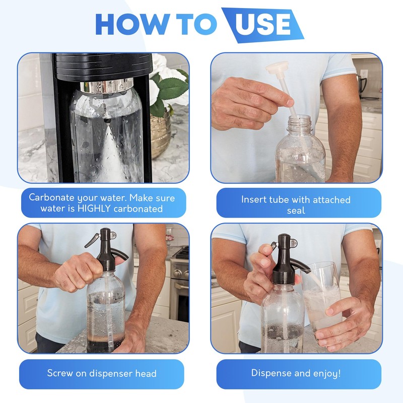 Sodafall fizz saver soda bottle dispenser compatible with Sodastream bottles