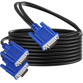 PASOW - Cable divisor VGA de doble monitor y adaptador de video, 1 macho a 2 machos, compatible con duplicación de visualización 1080P Full HD para proyectores, televisores de alta definición,
