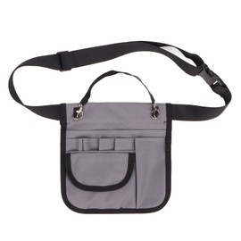 Nurse Fanny Pack Multi Compartment 600D Oxford Cloth Waterproof Medical Gear Pocket Belt Bag with Tape Holder Grey