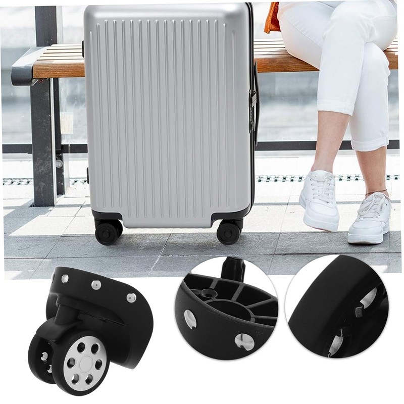 WHAMVOX 2 Pairs Shopping Trolley Wheels Luggage Replacement Wheels Suitcase