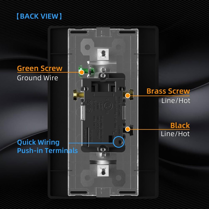 ELEGRP 3 Way Glossy Toggle Light Switch with Matte Mid