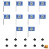AZ FLAG 10 Connecticut Table Flags - 6" x 4"
