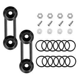 MUQIDA Bumper Quick Release, JDM Car Front Rear Bumper Fasteners Kit with Screws Nuts Washers O-Rings, Quick Release Tab Holder Trunk Band Fenders Clip Kits for Most Vehicles (Black)